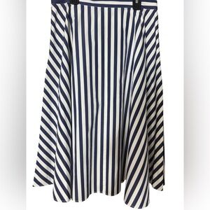 Jason Wu Striped faux wrap skirt Size 8 Blue & white 100% Cotton NWT!